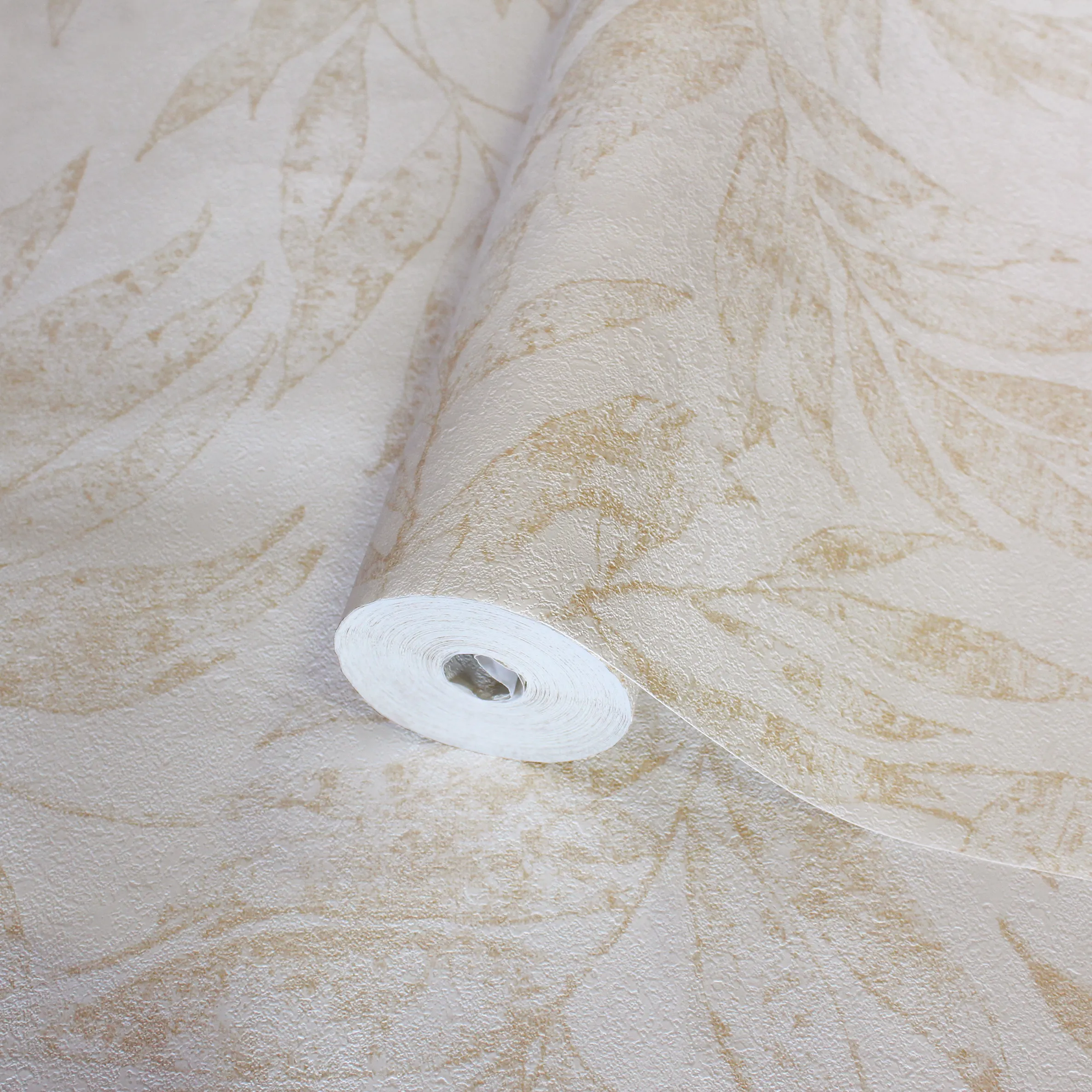 Gold Embossed Wallpaper – Natural Elegance (24208-3)